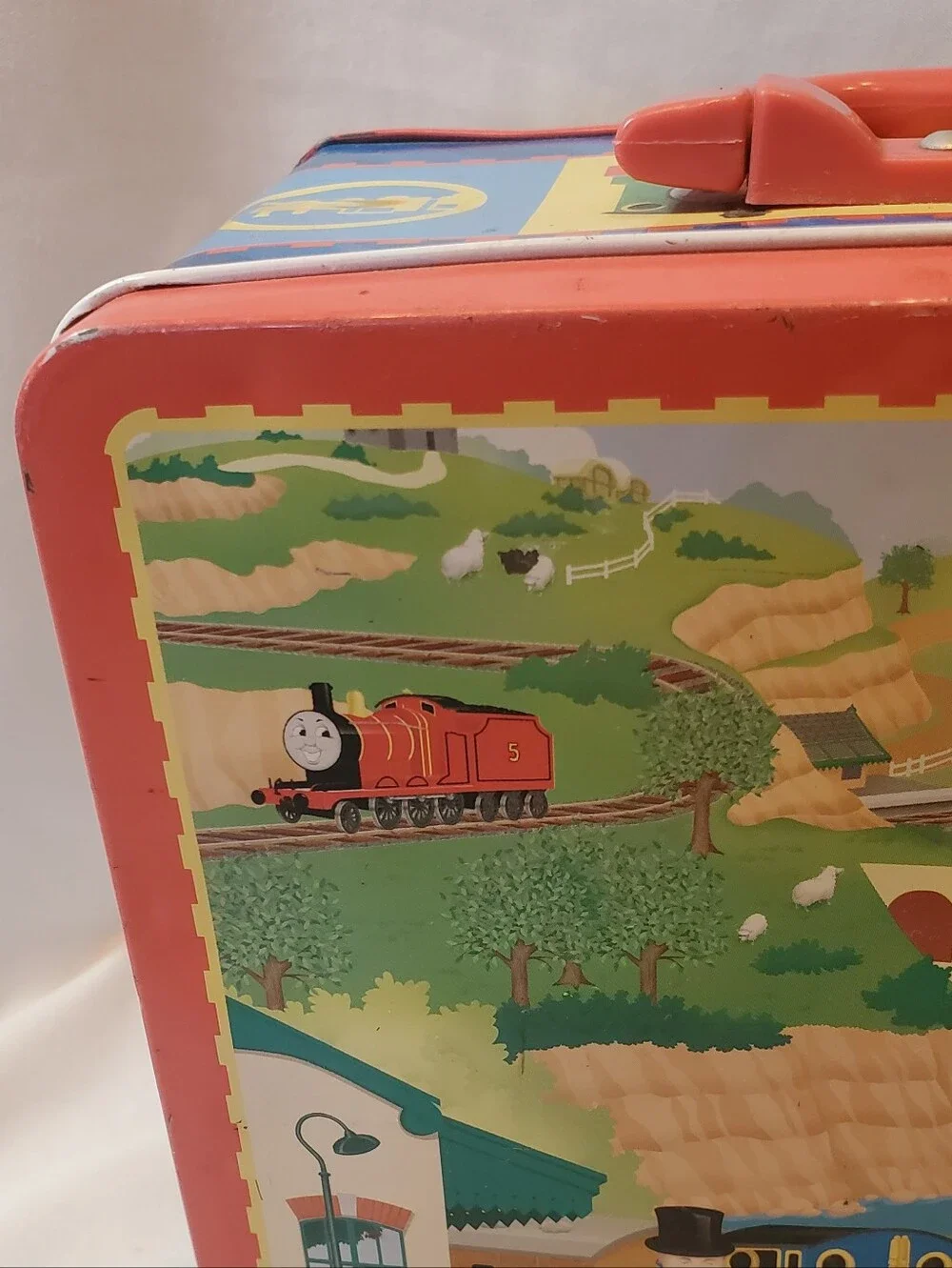 Thomas & Friends Vtg 2005 Schylling Red and Blue Metal Lunchbox Thomss The Train